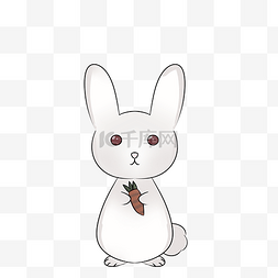 吃萝卜兔子图片_创意卡通兔子摆件