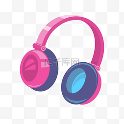 戴耳机的小狗图片_彩色圆弧耳机元素