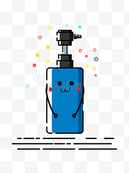 扁平化风格海报图片_商用矢量扁平化MBE风格洗发水瓶子