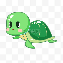 小海龟手绘图片_卡通手绘可爱小海龟插画
