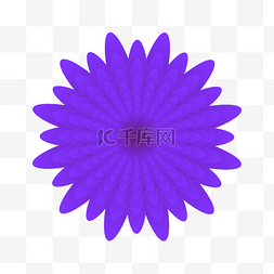 旋转花朵图片_矢量手绘紫色花朵