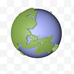 C4D地球模型免扣PNG