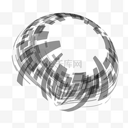 科技感纹理矢量图片_科技感不规则几何形状半圆体装饰