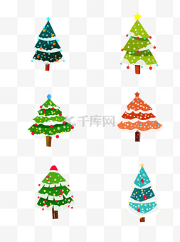 卡通圣诞树装饰图片_卡通圣诞树装饰节日素材