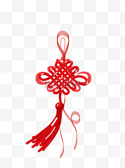 中国红绳元素图片_新年中国结