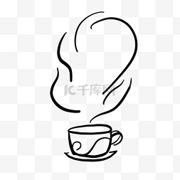 冒气的咖啡杯图片_卡通冒着热气的咖啡图