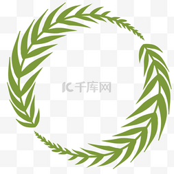 十一国庆图片_矢量绿色橄榄枝边框