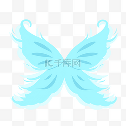 飞翔的蓝色翅膀图片_蓝色的天使翅膀