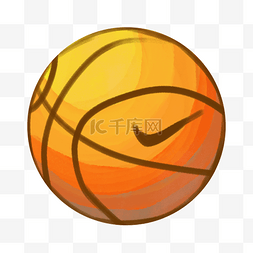 水彩耐克图片_耐克的橙色的篮球插画