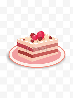 西点品鉴图片_粉色可爱卡通蛋糕食物元素