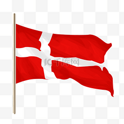 红白色飞舞的旗帜