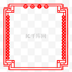 猪年新年边框图片_猪年古典边框