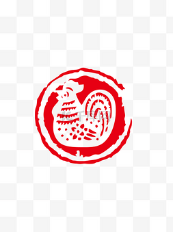 十二生肖之猴图片_中国风红色十二生肖印章矢量可商