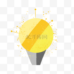 黄色的亮着的灯泡