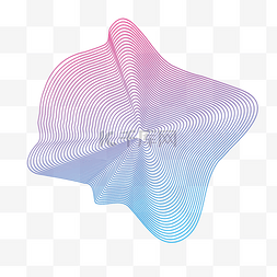 线条图片_紫色蓝色抽象线条几何流体渐变素
