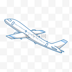 手绘美术用具图片_白色的飞机手绘插画