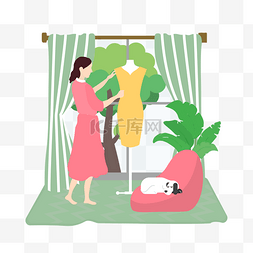 衣服整理图片_整理衣服的女人