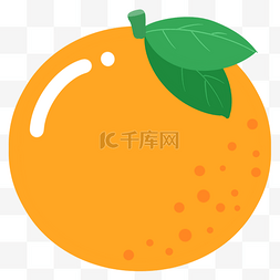 扁平橙子水果元素设计