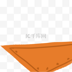 橙色地毯卡通png素材