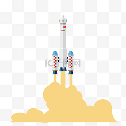 太空火箭卡通插画