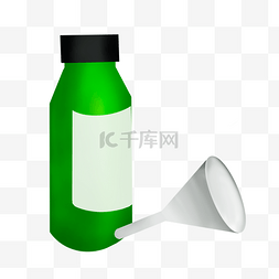 绿色化学瓶子漏斗插图
