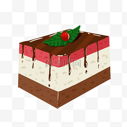 漂亮的巧克力蛋糕图片_巧克力蛋糕装饰插画