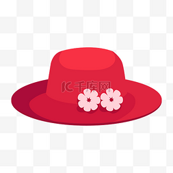 红色女士帽子图片_ 红色女士帽子