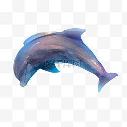 蓝色海洋海豚图片_跳舞的海豚矢量元素