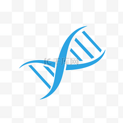dna双螺旋图标图片_蓝色生物分子结构