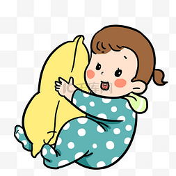 婴儿宝宝玩耍枕头 