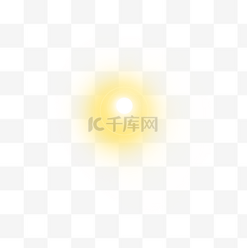 黄色太阳光晕免抠素材