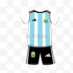 2018世界杯阿根廷球队队服插画