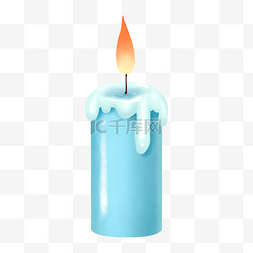天蓝色蜡烛