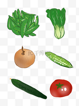 蔬菜豌豆油菜苦瓜洋葱黄瓜西红柿