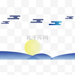 国风古韵图片_中国风古韵清凉装饰月亮边框