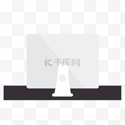 科技立体扁平图片_台式扁平化商务电脑显示器背面png