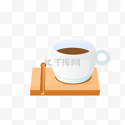咖啡免抠矢量素材图片_矢量卡通白色水杯