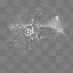 残破白色蜘蛛网效果设计