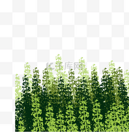 绿色扁平通用草丛装饰图案