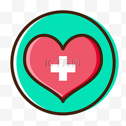 救护图标图片_手机APP医疗软件爱心救护图标矢量