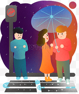 雨夜图片_光棍节雨夜孤单