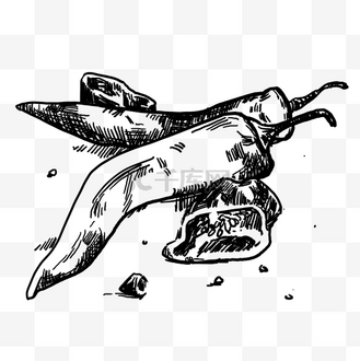 线描青椒手绘插画个人vip和企业vip免费下载免抠元素卡通手绘绿色蔬菜