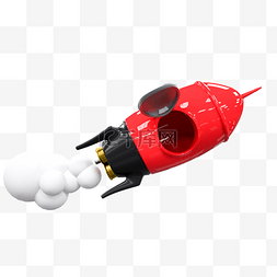 3D立体小火箭图片_天猫淘宝高清小火箭