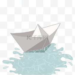 折小船图片_纸折的船
