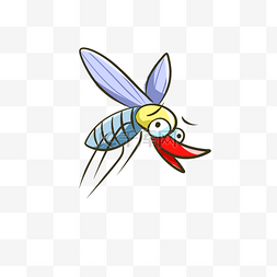 翅膀手绘可爱图片_卡通小蚊子