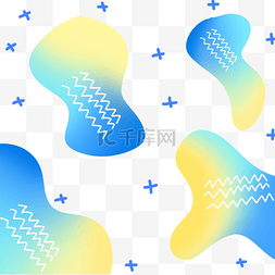 蓝色几何元素海报图片_蓝色流体渐变风格唯美时尚渐变图