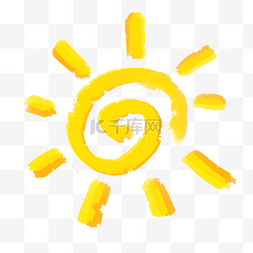 太阳图片_卡通黄色太阳阳光