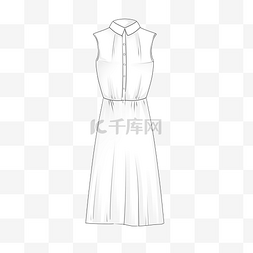 布料衣服图片_清新简约商务女装服装插画