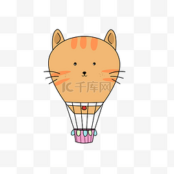  橘猫热气球