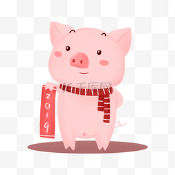 小胖猪图片_新年小胖猪